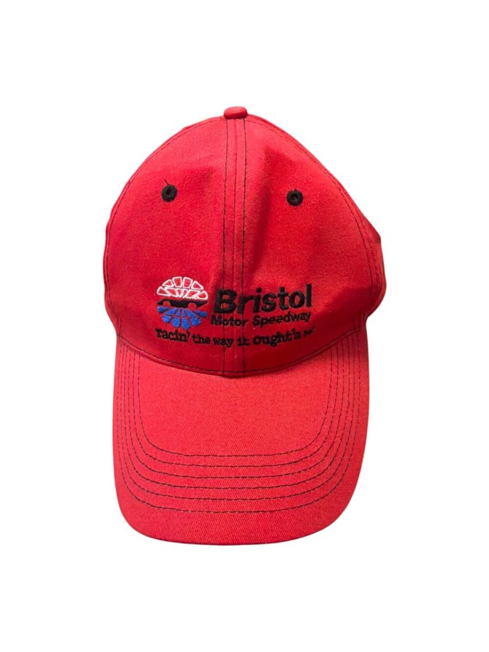 Vintage Bristol Motor Speedway Valvoline Racing Red Strapback Hat NASCAR Cap